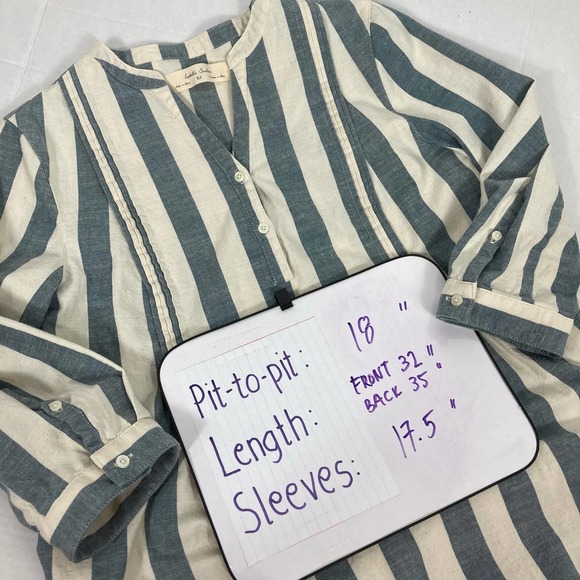 Anthro Isabella Sinclair Nilima Stripe Tunic Dress - Picture 6 of 8